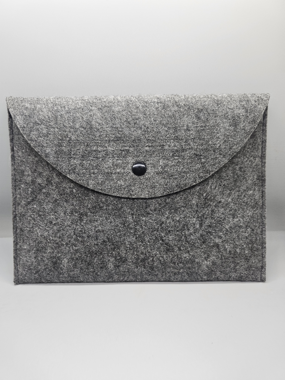 Gray Felt Envelope Clutch - Minimal Sleeve Bag